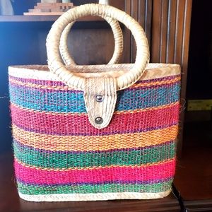 Summer Straw Handmade Basket